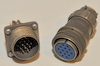 Pair of mating Amphenol connectors match Harris RF-281 and others 97-3102A-20-27P 97-3106A-20-27S