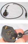 Military battery power cable PCP25F-00-01 for BB-2590 type batteries to 6mm barrel connector
