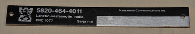 Name Plate PRC-1077