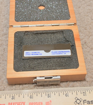Calibration Standard Stage Micrometer Small Geometry McBain Instruments 2768