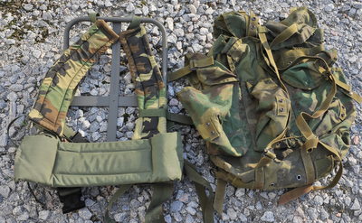 Military aclice pack with NOS frame and shoulder straps