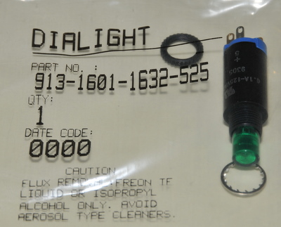 Indicator lamp green 913-1601-1632-525 dialight