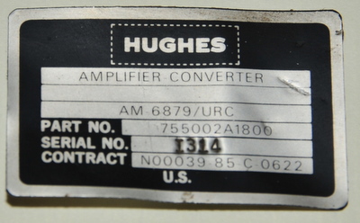 GRC-193A AM-6879 Name Plate