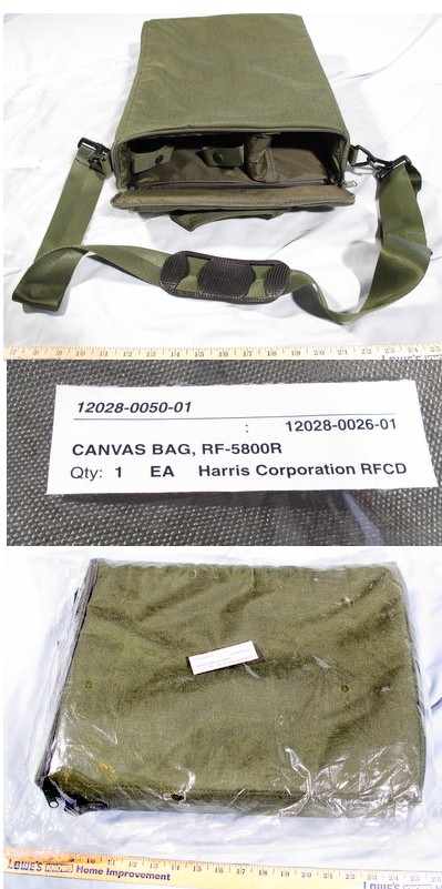 Harris RF-5800R Nylon Carrying Case w/ strap and divider 12028-0026-01 12028-0050-01 un-used