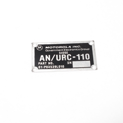 Name Plate Motorola AN/URC-110