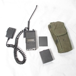 PRC-127 Handheld Radio with case, antenna, speaker mic, PTT button broken