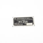 Name Plate Motorola PT-25A