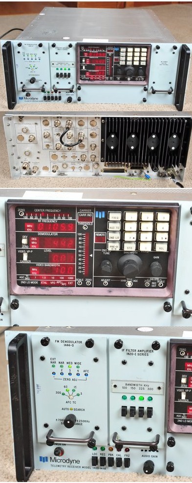 Microdyne 1400 MRA Telemetry Receiver with very desirable FM Demodulator, 4 IF Filters, and 105-170MHz Tuner