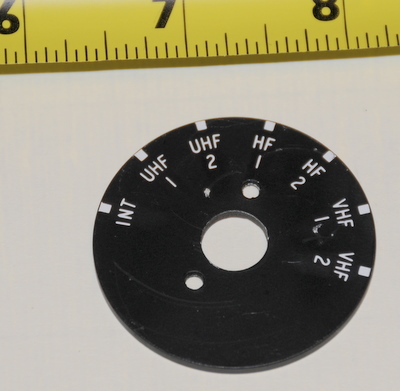 Aircraft Radio dial plate 3308977-11