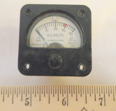 D.C. VOLTS 0-40 (100 OHMS ) RUGGEDIZED, Panel Meter