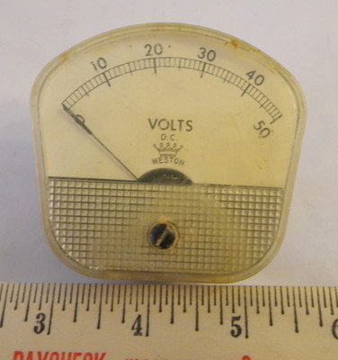 D.C. VOLTS 0-50, Panel Meter