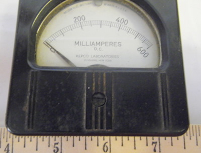 D.C. MILLIAMPERES 0-600, Panel Meter
