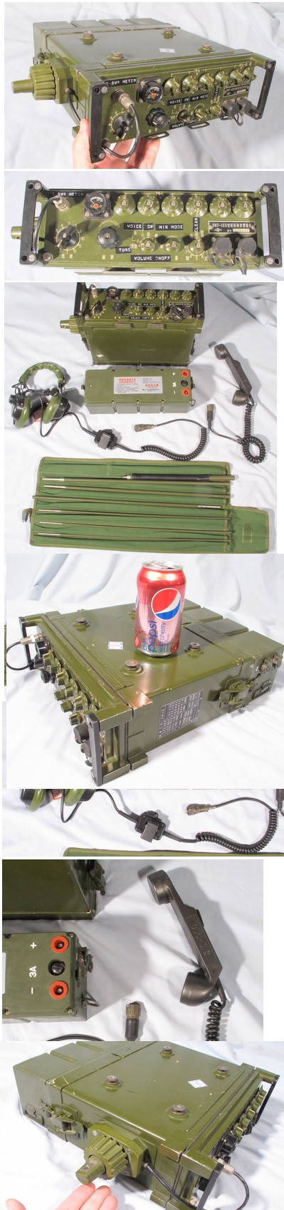 Chinese HF Manpack Radio BWT-133 1.6-30MHz 15W HF/SSB (AM,CW,LSB, Data) with new un-used accessories. VERY rare, and this is a very neat radio to operate.