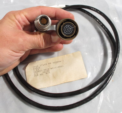 Raytheon AN/PSC-5 Cable PN 422346-1 unused 5820-01-366-4120