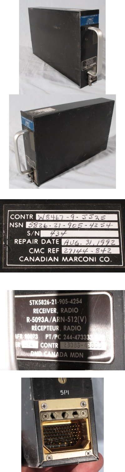 Canadian Marconi CMC VLF Receiver R-5093A / ARN-512(V) 5826-21-905-4254